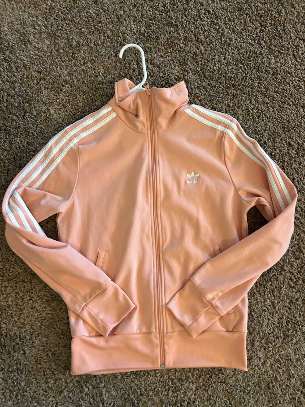 Women’s medium rose coral track jacket adidas zipup
